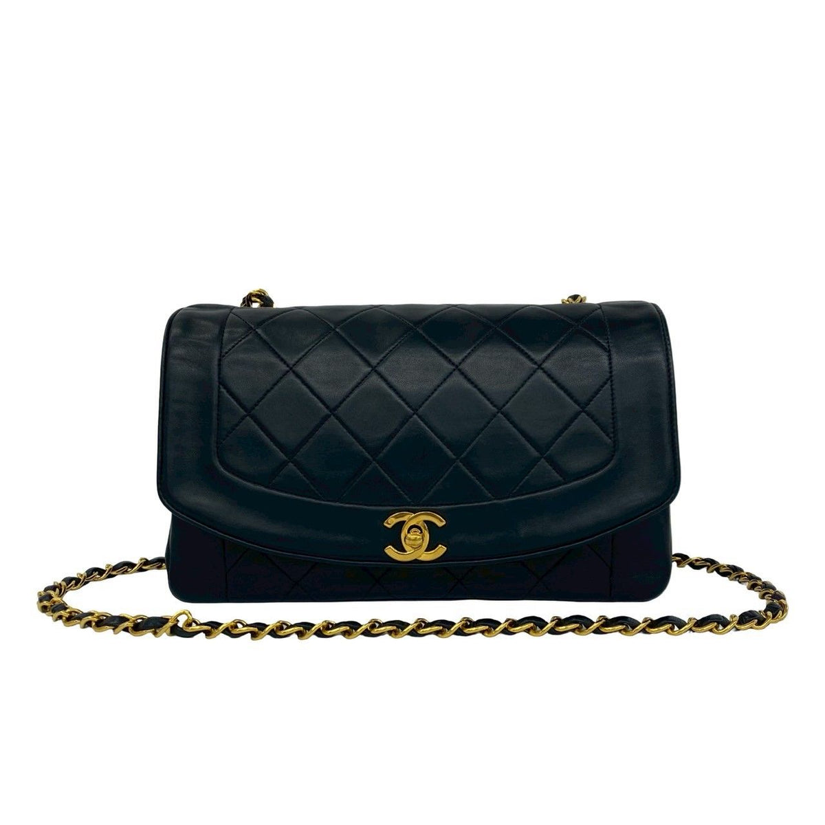Chanel Diana Lambskin Shoulder Bag