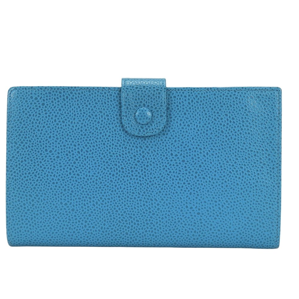 Chanel Coco Mark Caviarskin Bifold Wallet