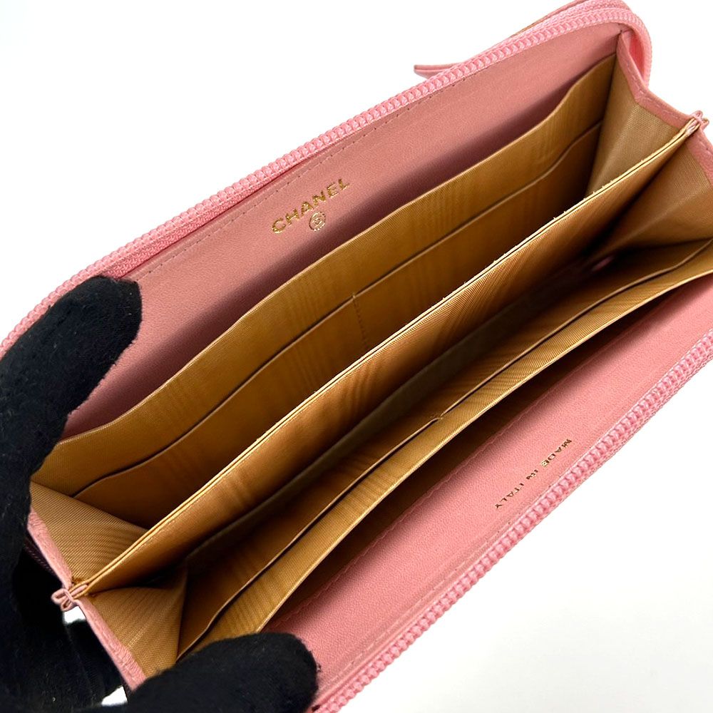 Chanel Caviar Leather Long Wallet