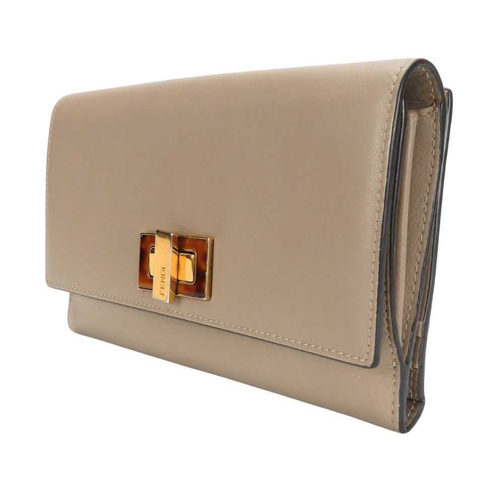 Fendi Peekaboo Selaria Leather Bifold Wallet