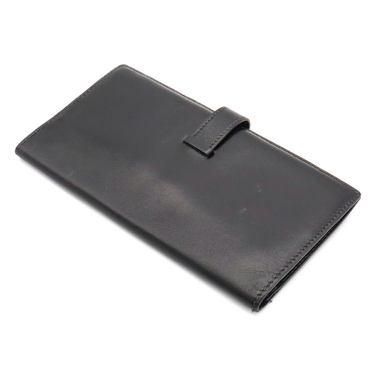 Hermes Bearn Classic Box Calf Long Wallet