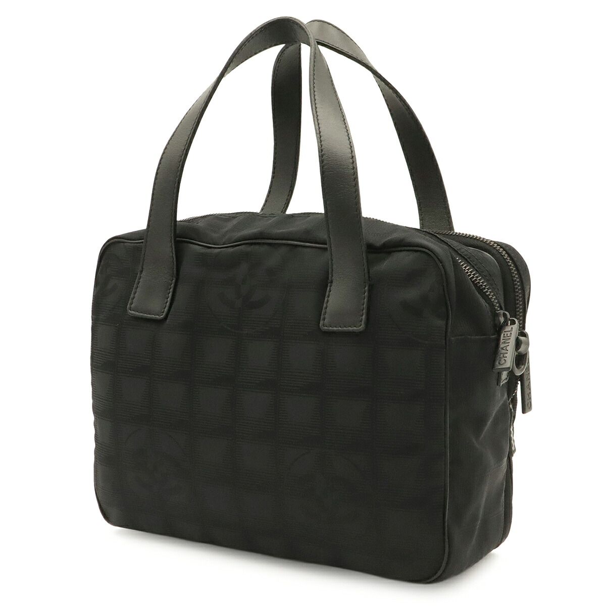 Chanel New Travel Line Nylon Jacquard Leather Handbag