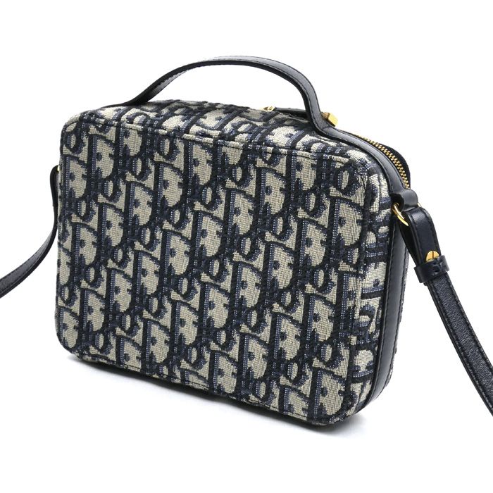 Dior 30 Montaigne Oblique Canvas Leather 2way Shoulder Bag