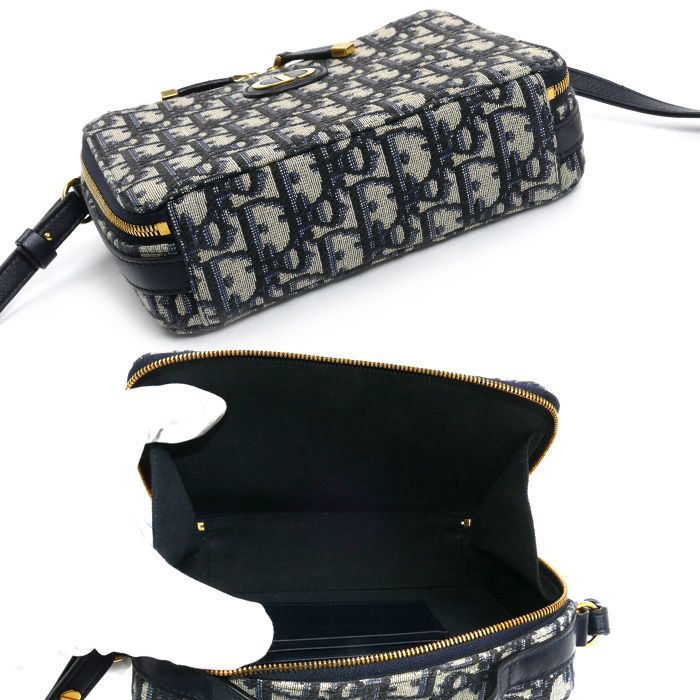 Dior 30 Montaigne Oblique Canvas Leather 2way Shoulder Bag