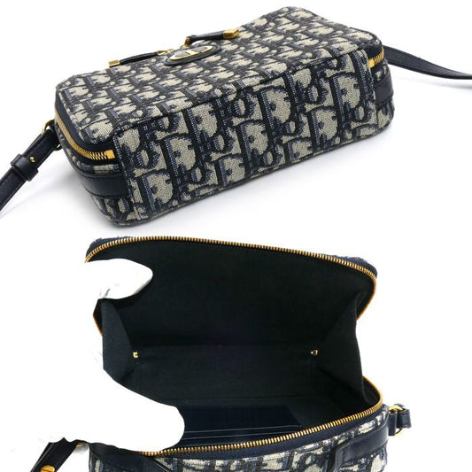 Dior 30 Montaigne Oblique Canvas Leather 2way Shoulder Bag