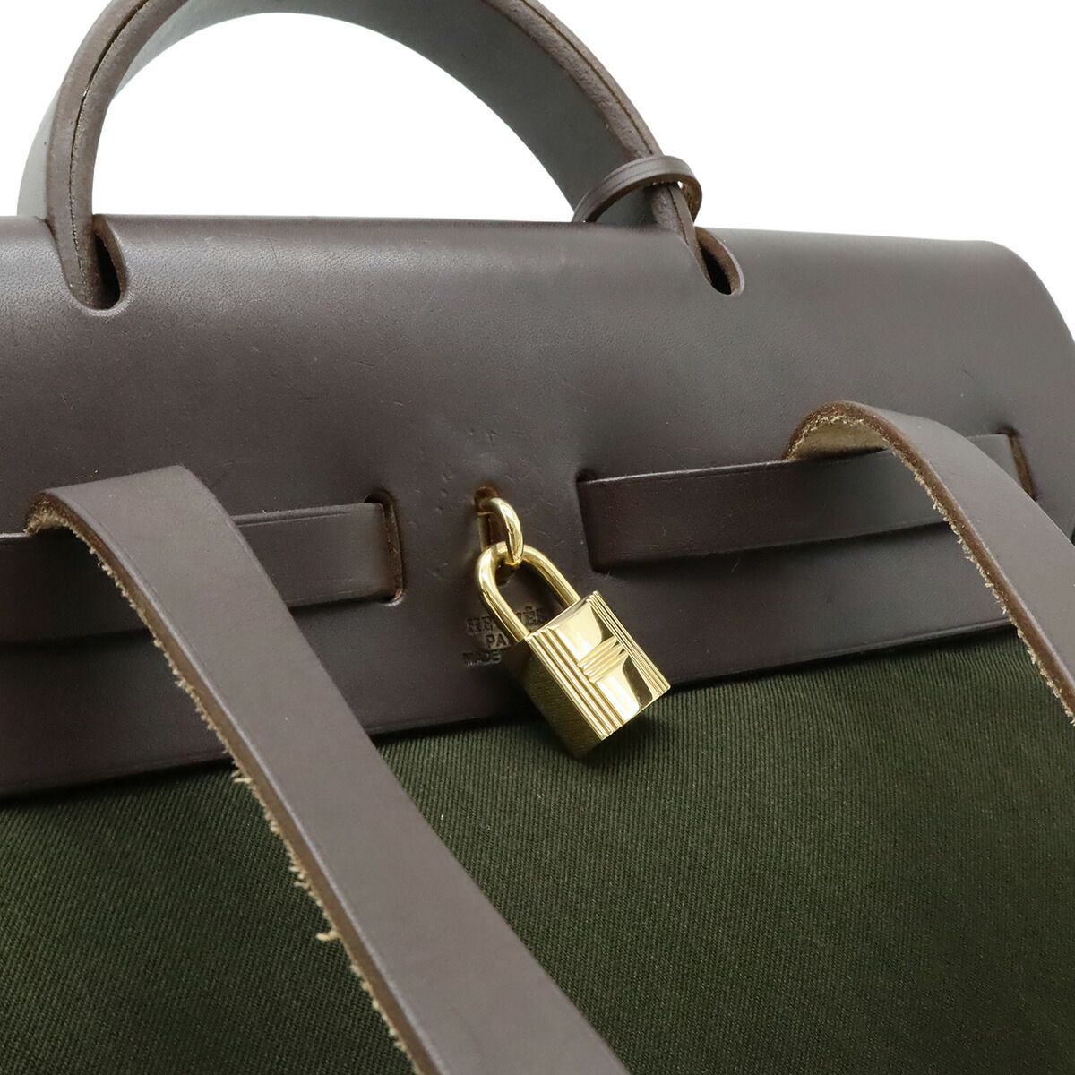 Hermes Herbag PM Canvas Leather Backpack