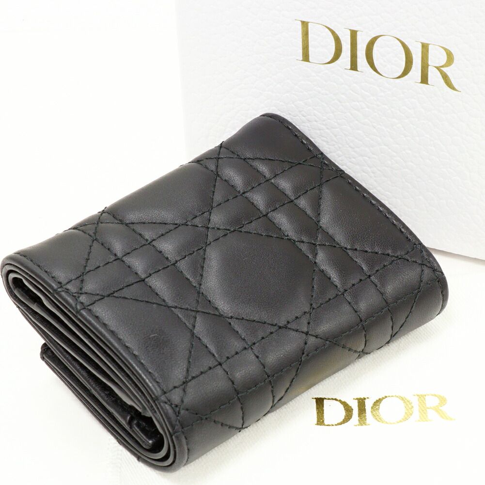 Christian Dior My Dior Cannage Lambskin Trifold Wallet