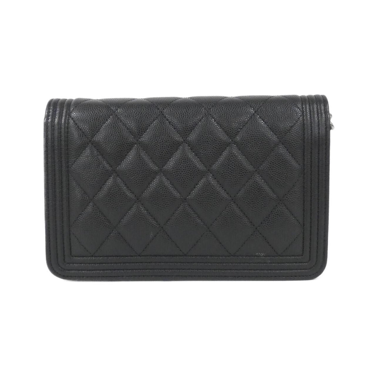 Chanel Boy Chanel Caviar Skin Chain Wallet