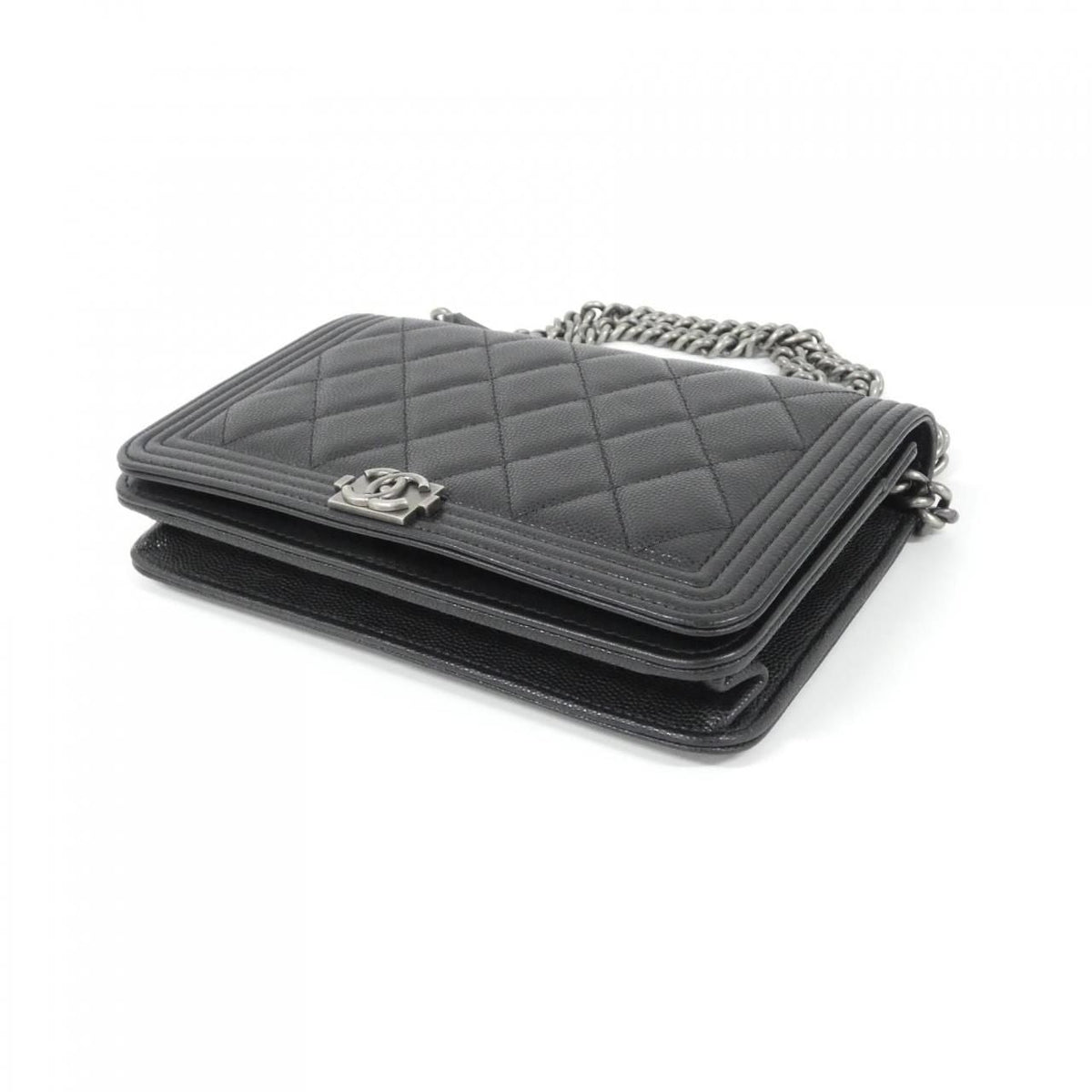 Chanel Boy Chanel Caviar Skin Chain Wallet