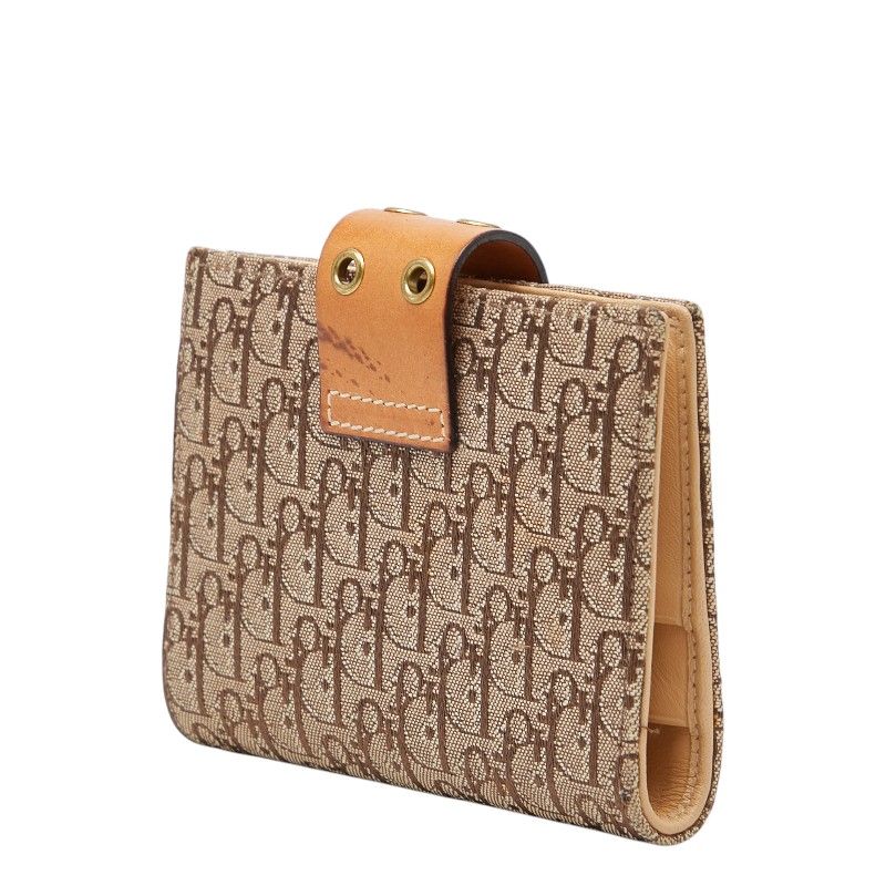 Dior Trotter Jacquard Canvas Leather Card Case