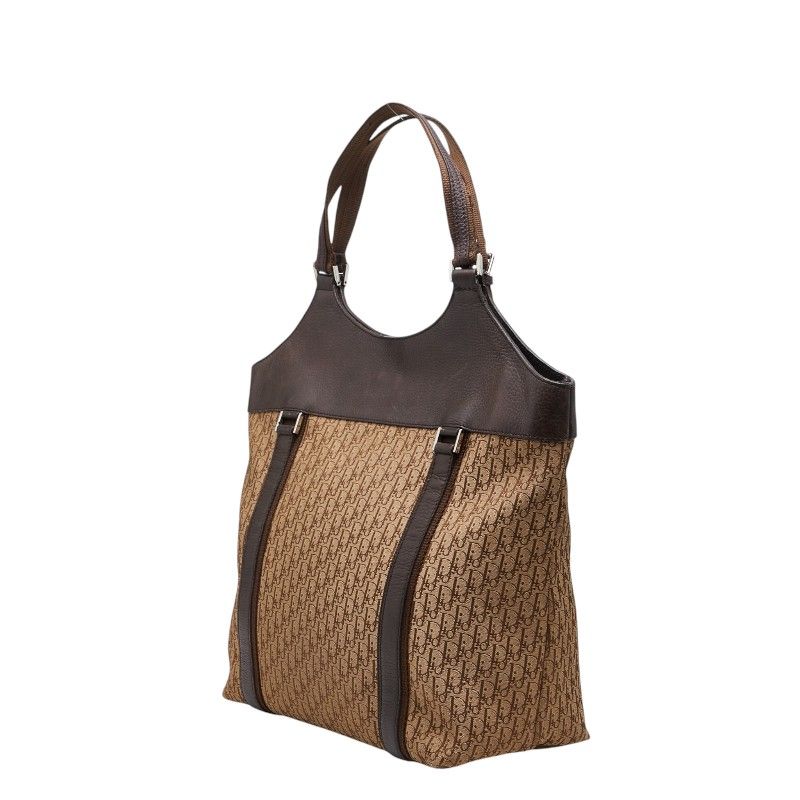 Dior Trotter Street Chic Leather Canvas Tote Bag