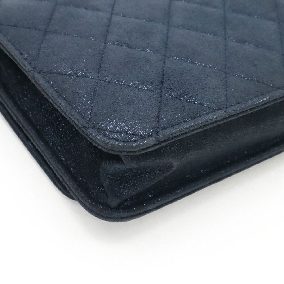 Chanel Matelasse Sparkle Leather Chain Wallet