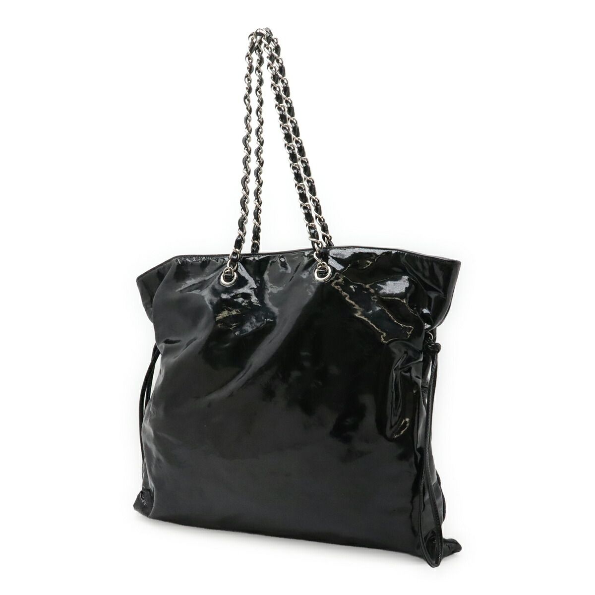 Chanel Coco Mark Patent Leather Tote Bag