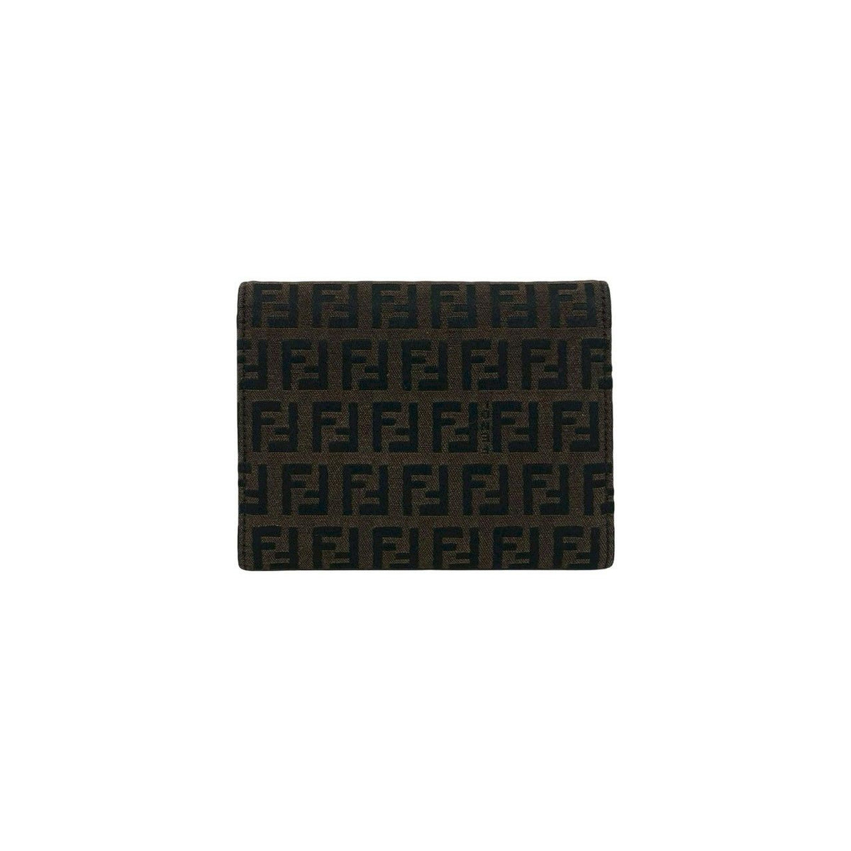 Fendi Zucca Canvas Leather Trifold Wallet