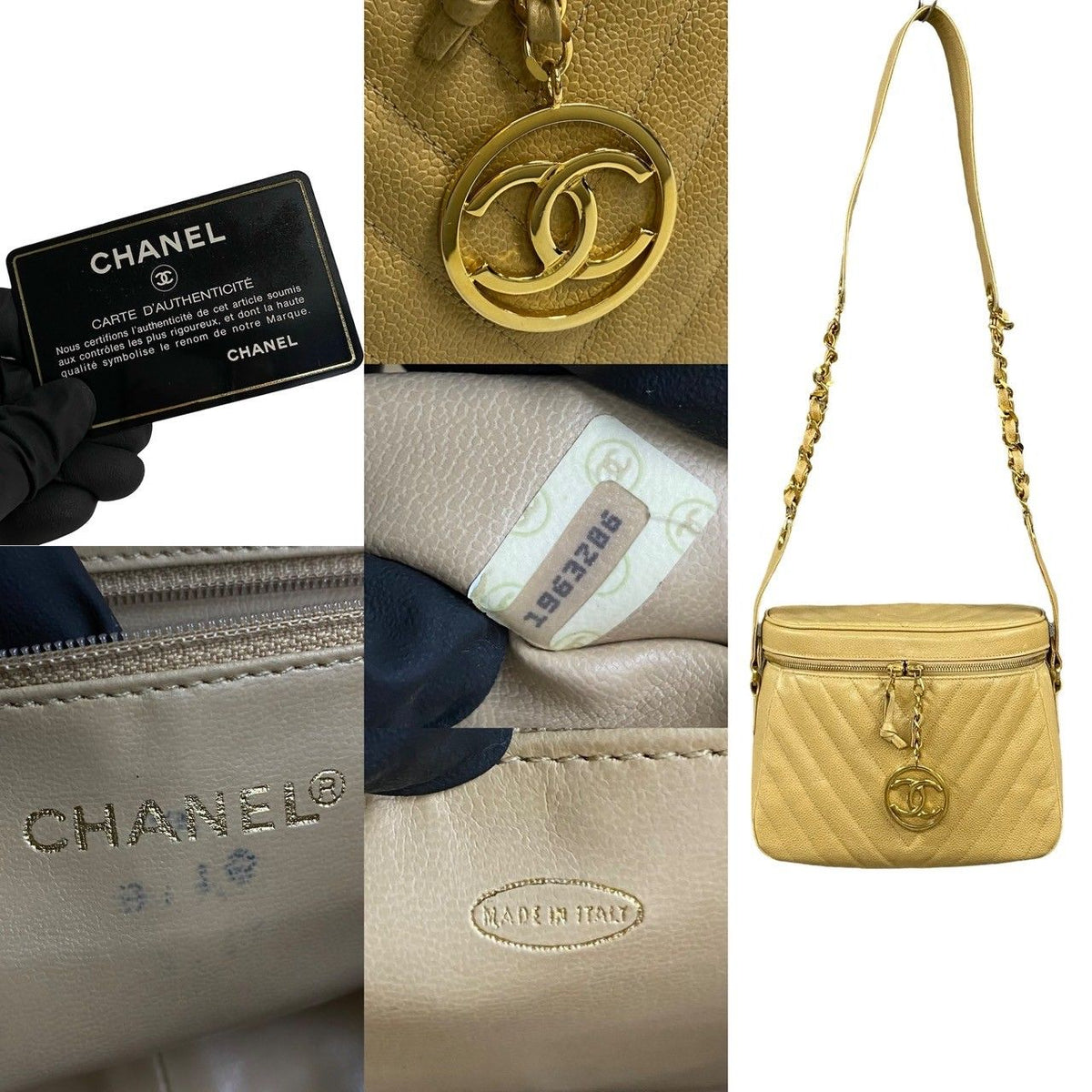 Chanel V Stitch Caviar Skin Shoulder Bag