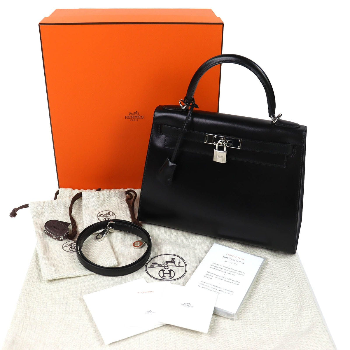 Hermes Kelly28 Boxcalf Shoulder Bag