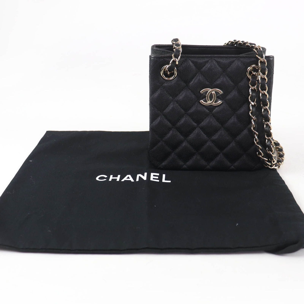 Chanel Matelasse Caviar Skin Bucket Bag