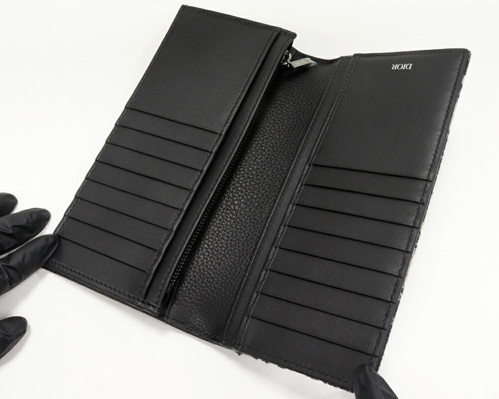 Dior Saddle Canvas Calfskin Long Wallet