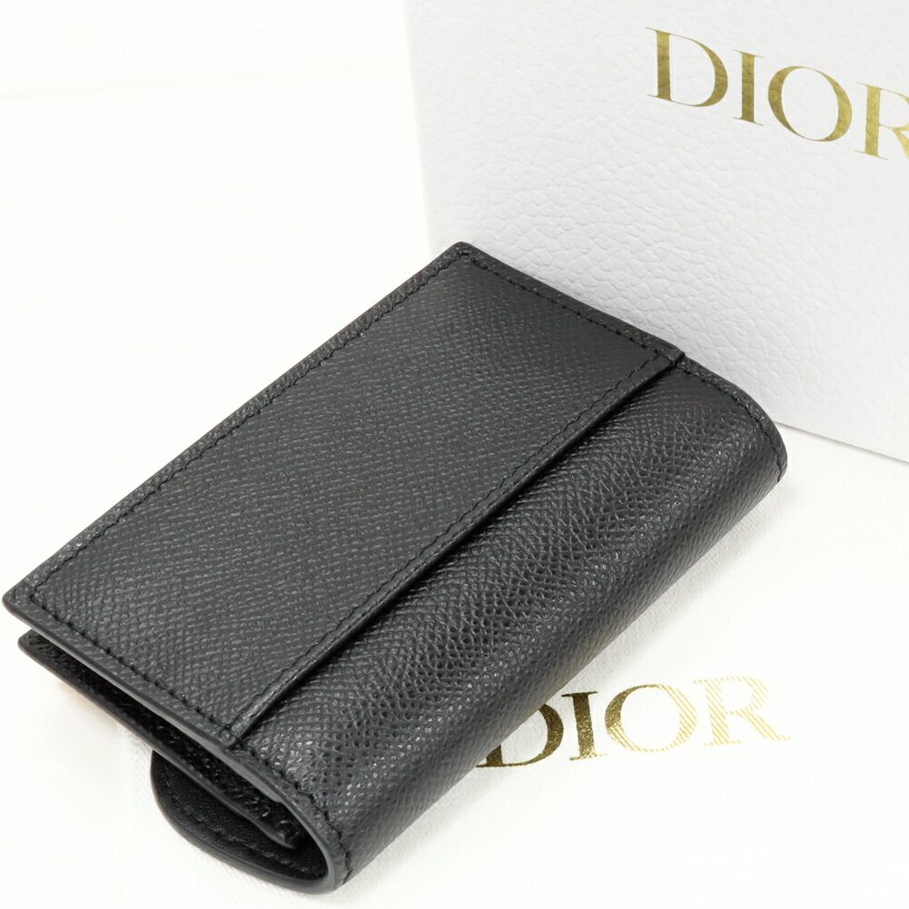 Dior Saddle Bloom Grained Calfskin Card Holder