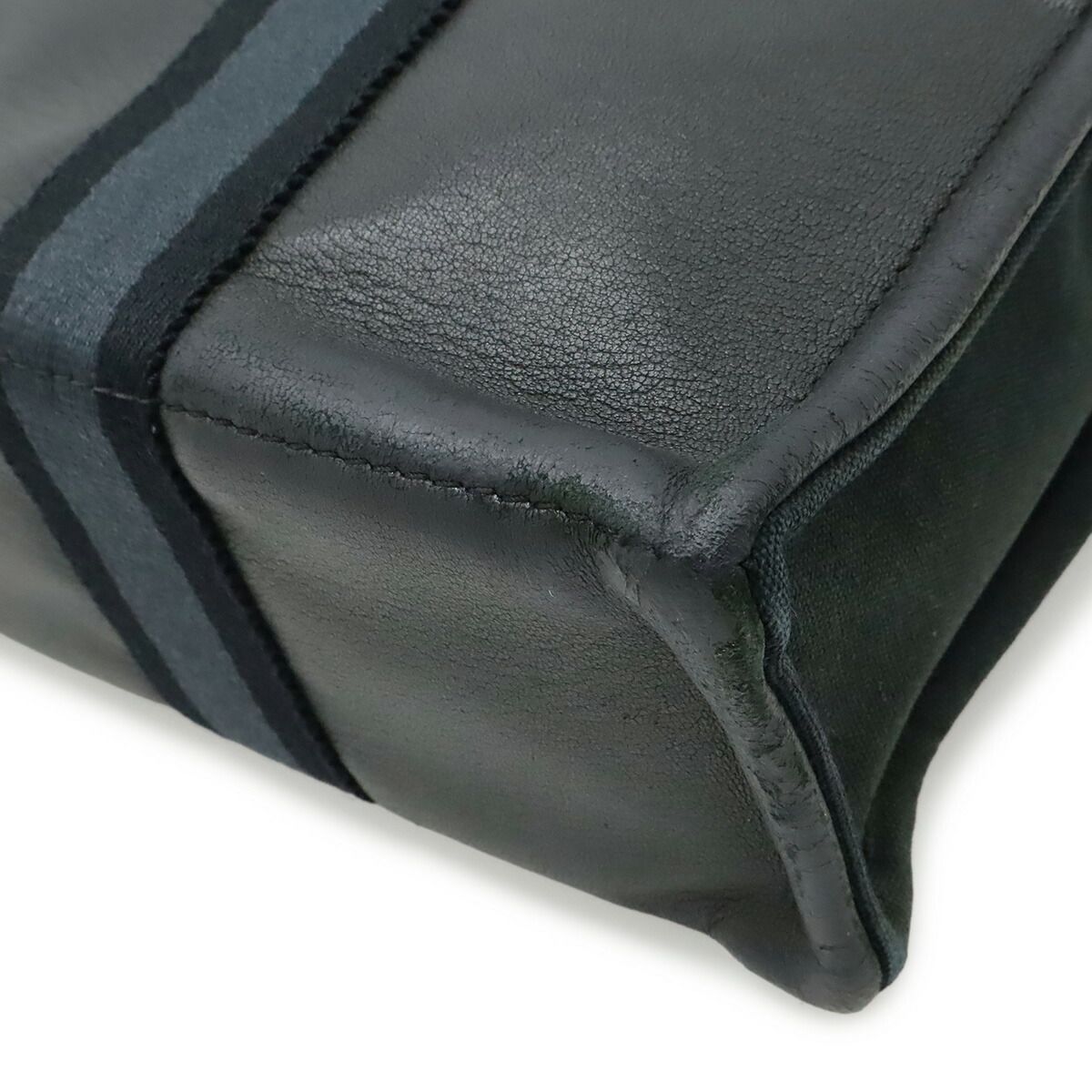 Hermes Herbag PM Canvas Leather Tote Bag