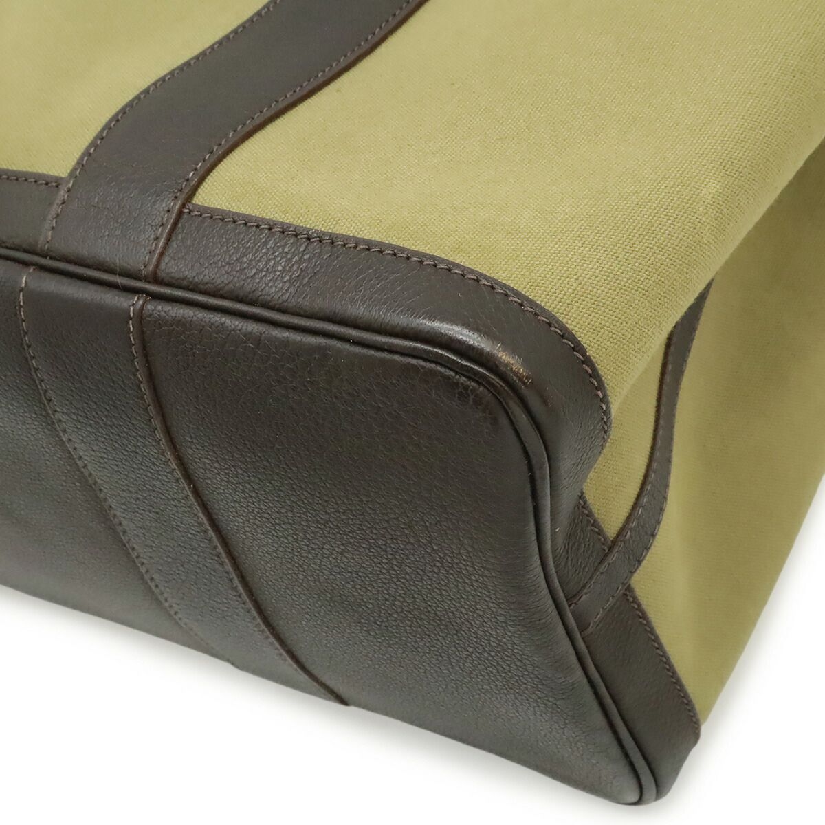 Hermes Garden Party PM Canvas Leather Tote Bag