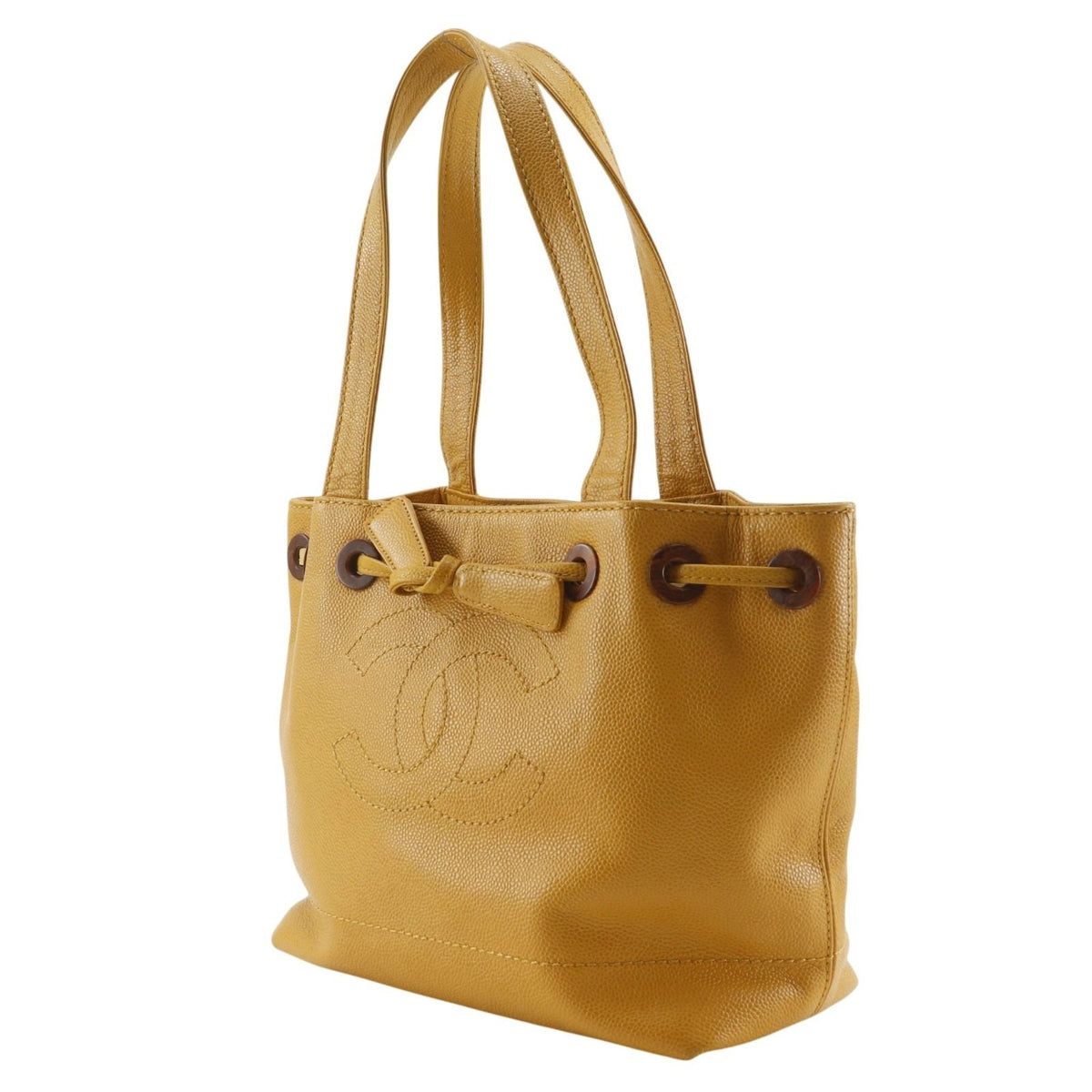 Chanel Coco Mark Caviar Skin Tote Bag