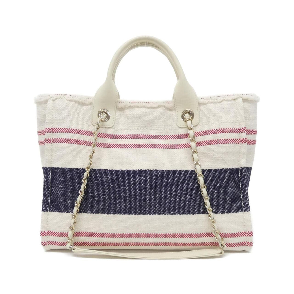 Chanel Deauville Cotton Canvas Bag
