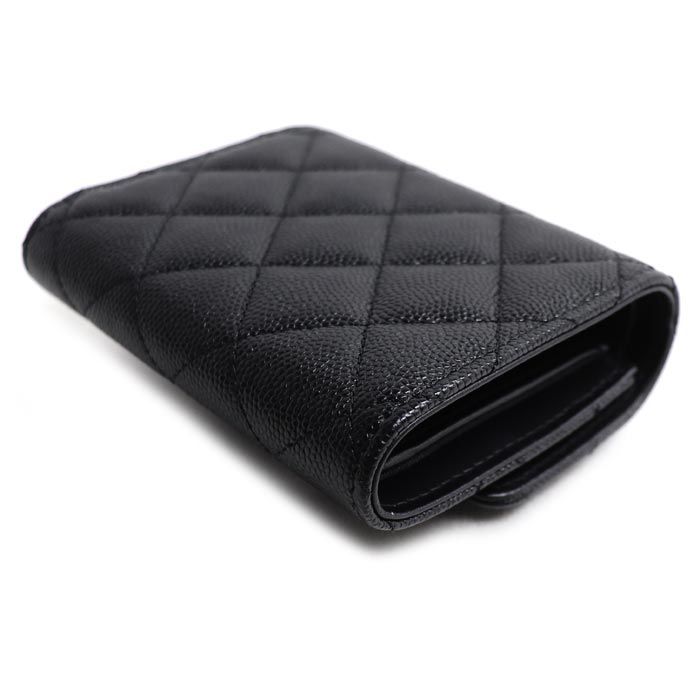 Chanel 19 Caviar Skin Trifold Wallet