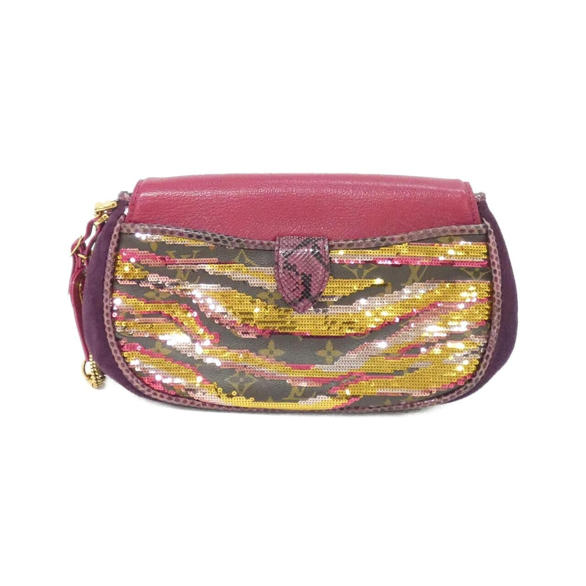 Louis Vuitton Monogram Sauvage Tiger Clutch Bag