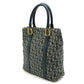 Christian Dior Trotter Jacquard Canvas Leather Handbag