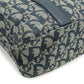Christian Dior Trotter Jacquard Canvas Leather Handbag