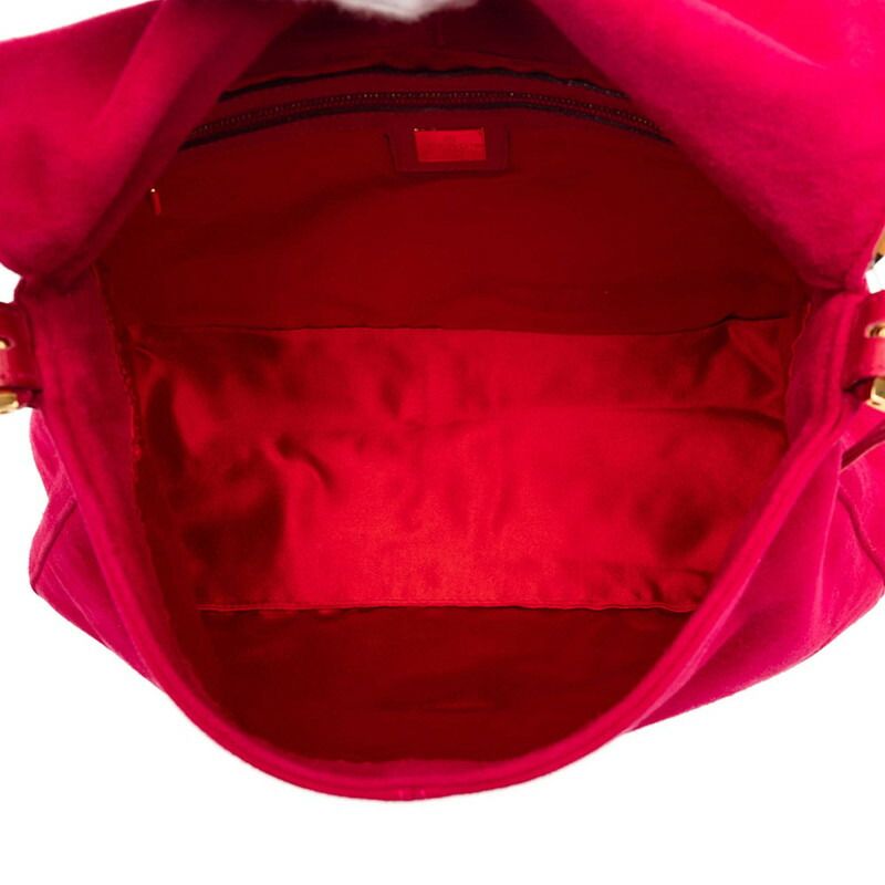 Fendi Mamma Baguette Leather Shoulder Bag
