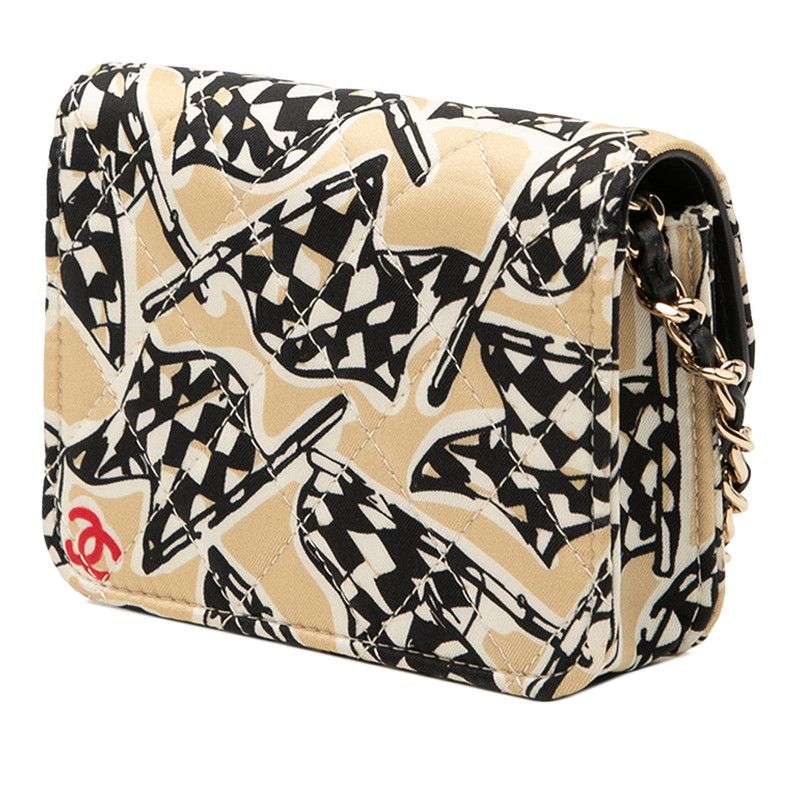 Chanel Coco Mark Matelasse Cotton Leather Mini Shoulder Bag