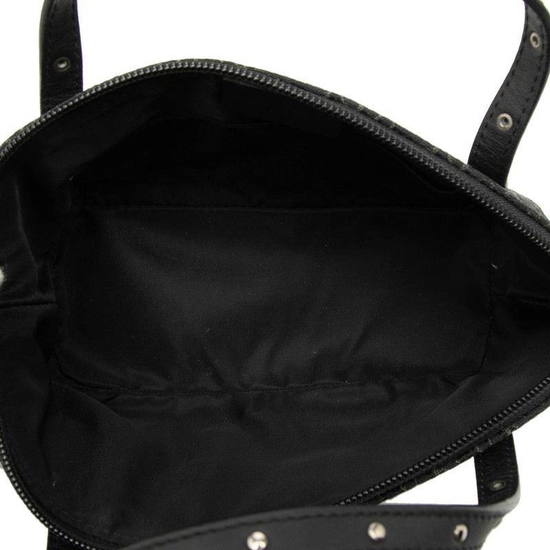 Dior Street Chic Trotter Leather Canvas Handbag