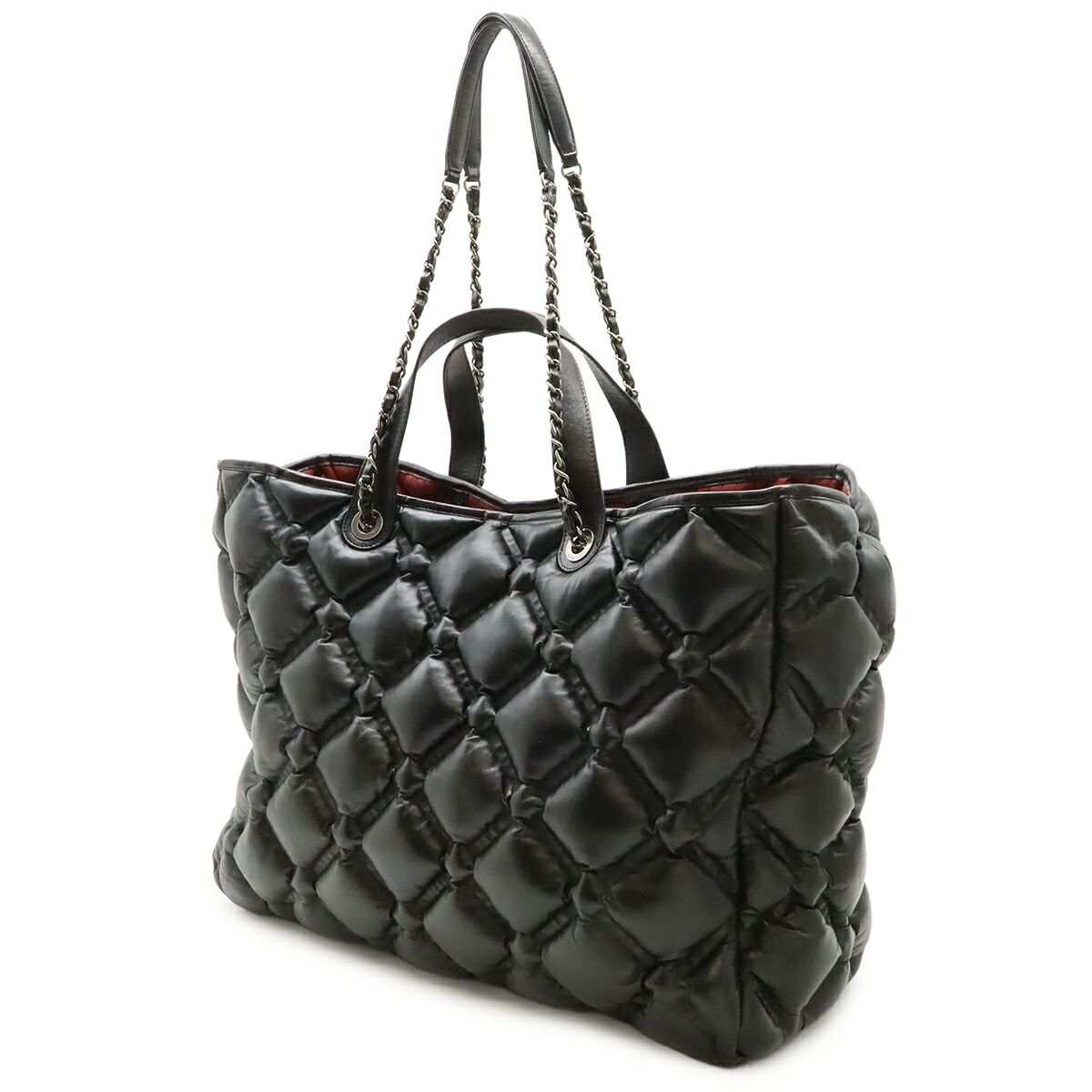 Chanel Bubble Quilt Leather Tote Bag