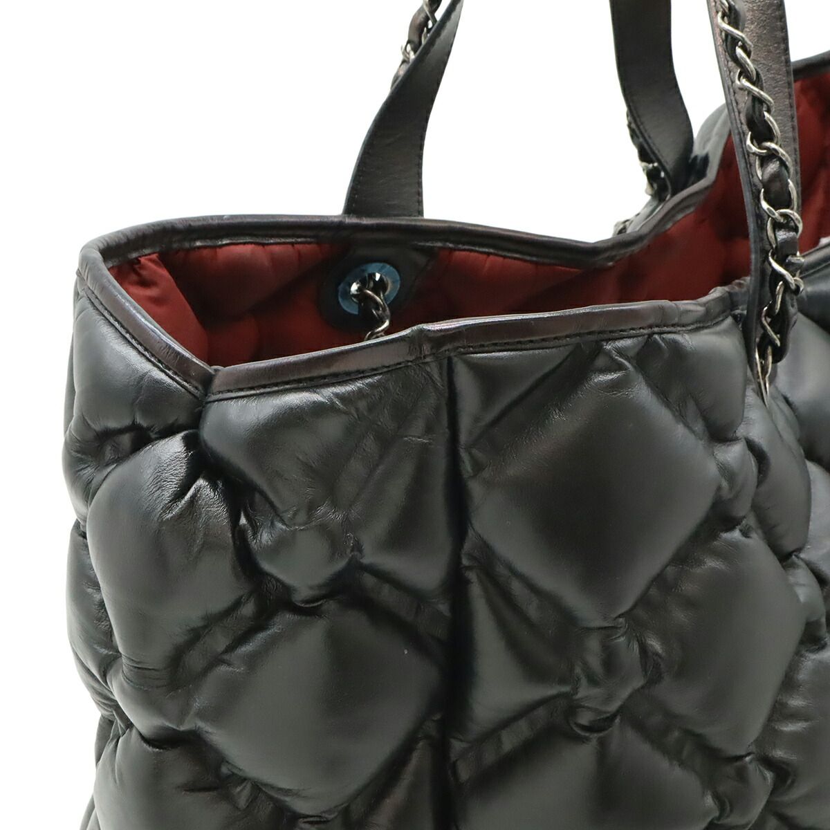 Chanel Bubble Quilt Leather Tote Bag