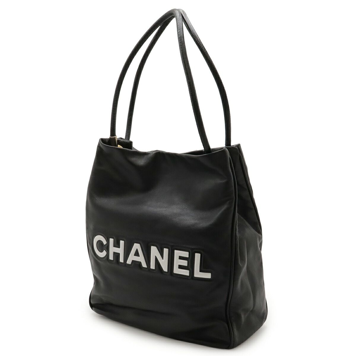 Chanel Camellia Leather Tote Bag