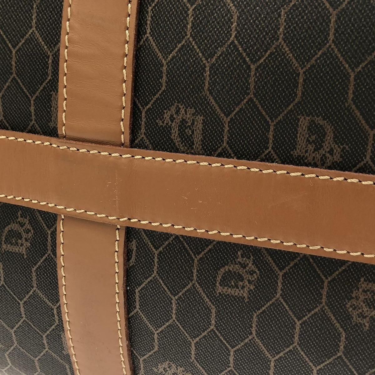 Christian Dior Coated Canvas Boston Bag