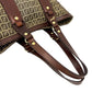 Fendi Zuccchino Canvas Leather Tote Bag