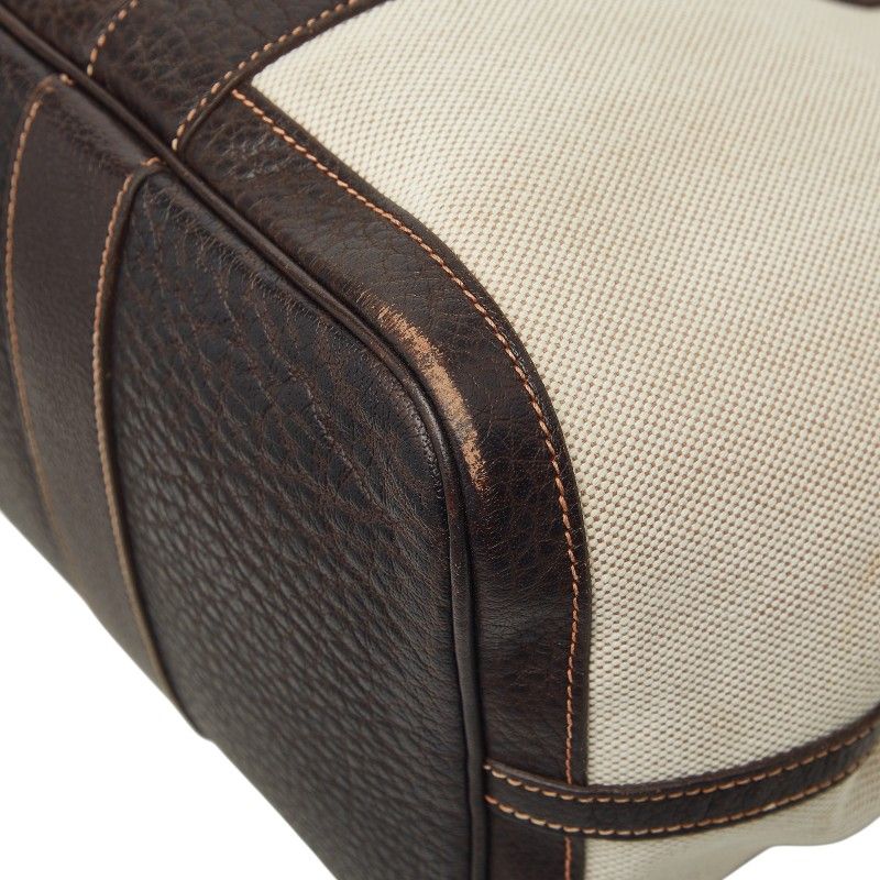 Hermes Garden Party PM Toile H Leather Canvas Tote Bag