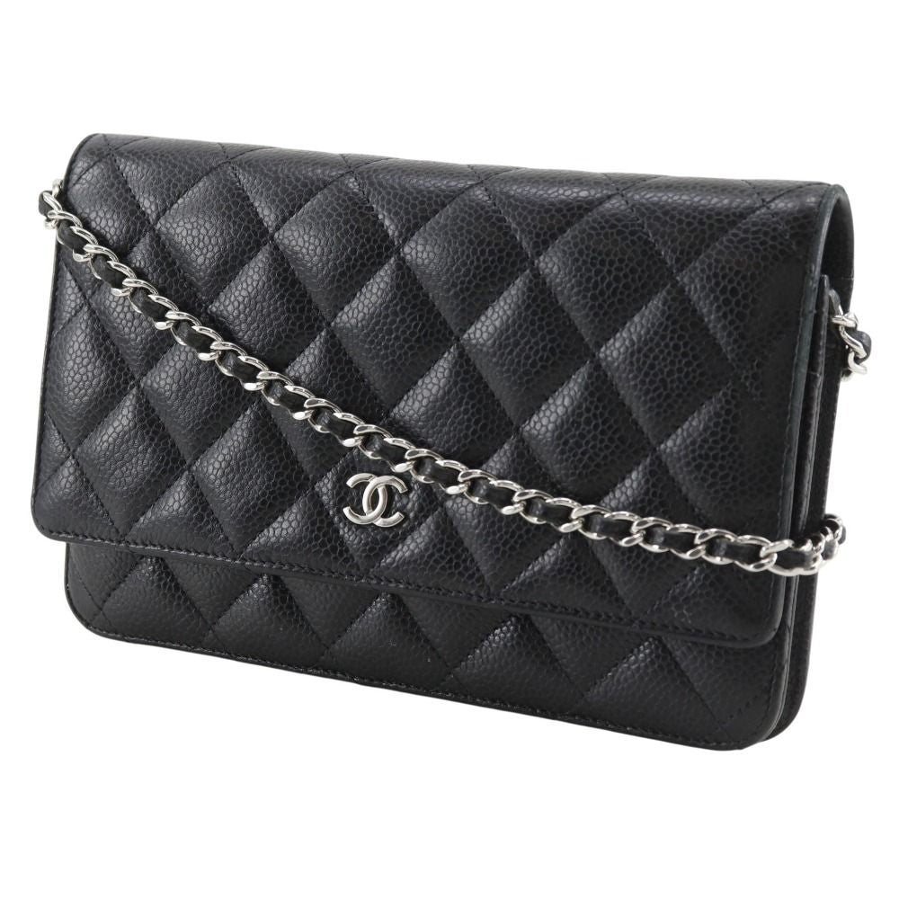Chanel Classic Caviar Skin Wallet Chain Bag