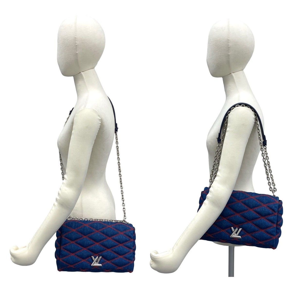 Louis Vuitton Malletage Denim Shoulder Bag