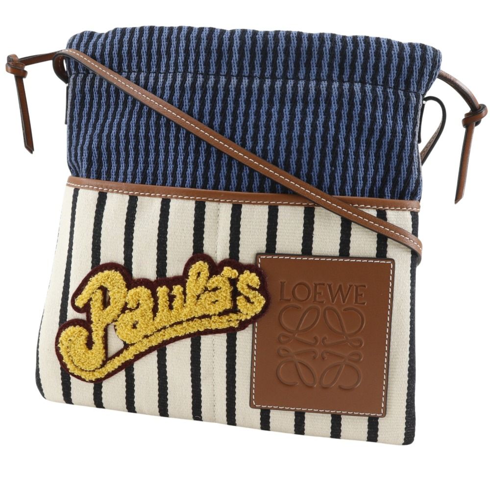 Loewe Paula s Ibiza Stripe Canvas Shoulder Bag