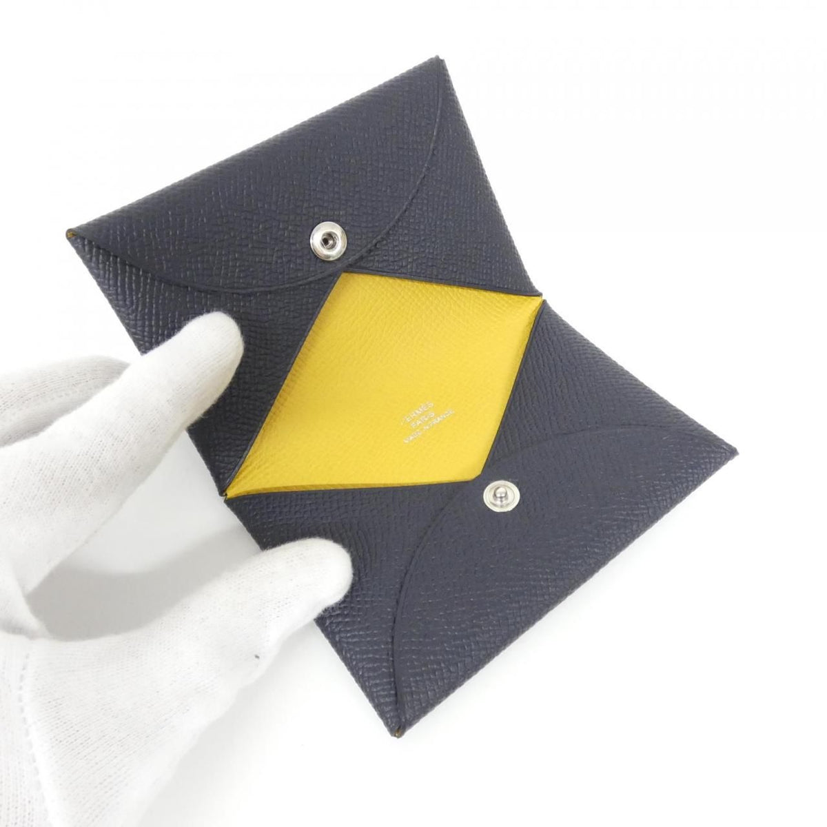 Hermes Calvi Verso leather card case