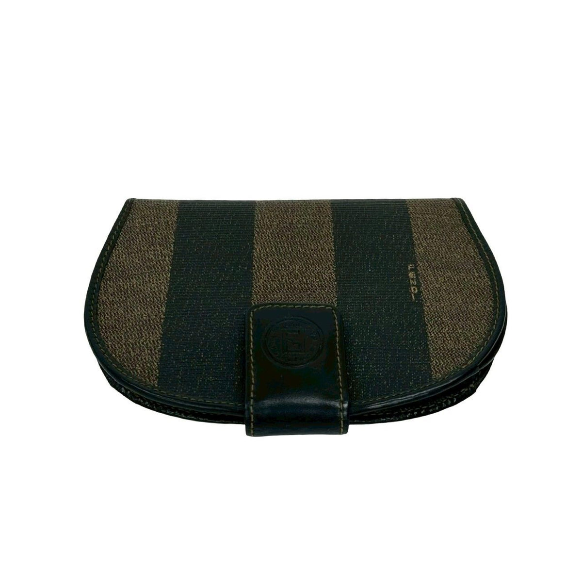Fendi Stripe Leather Bifold Wallet