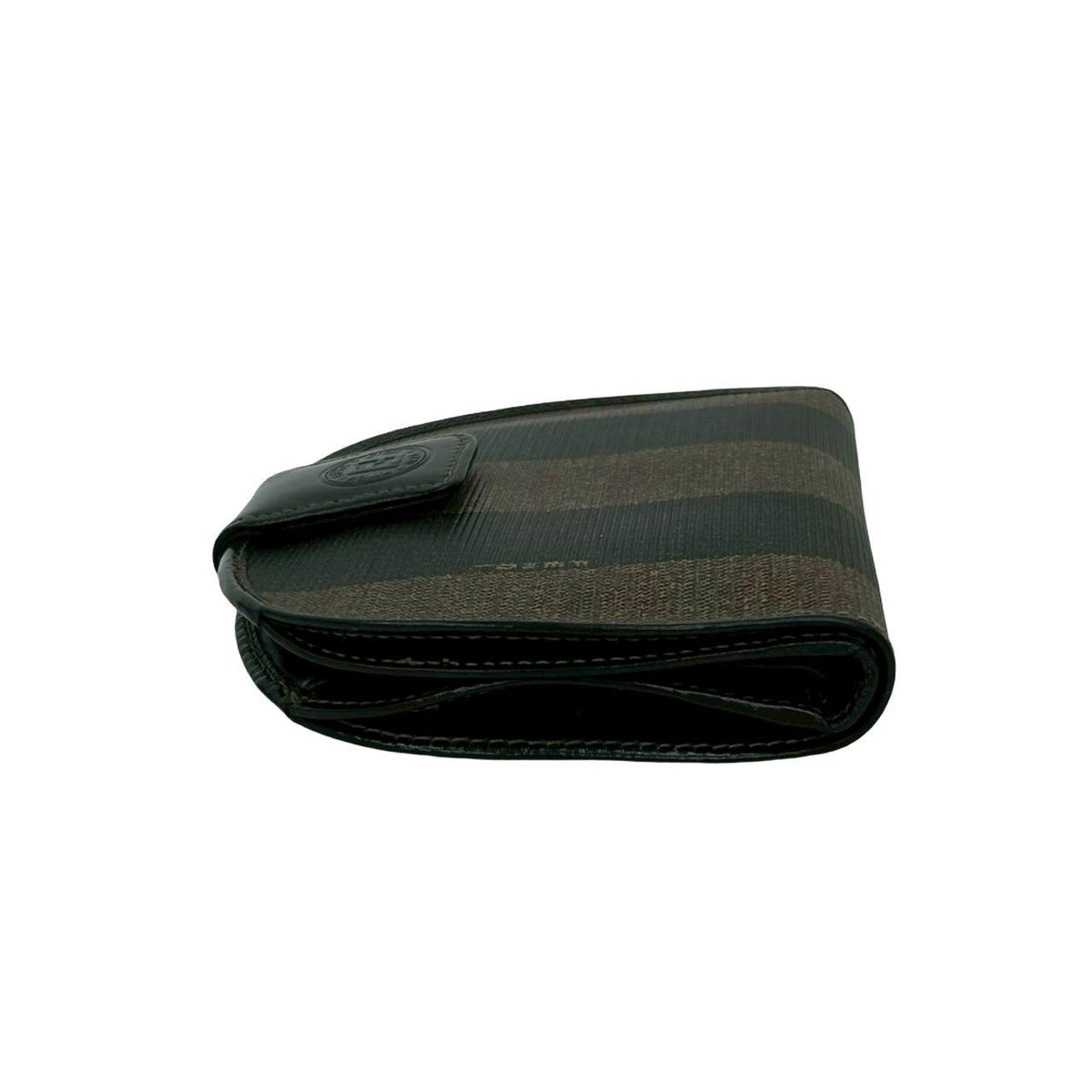 Fendi Stripe Leather Bifold Wallet