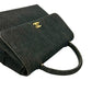 Chanel Cotton Denim Leather Handbag