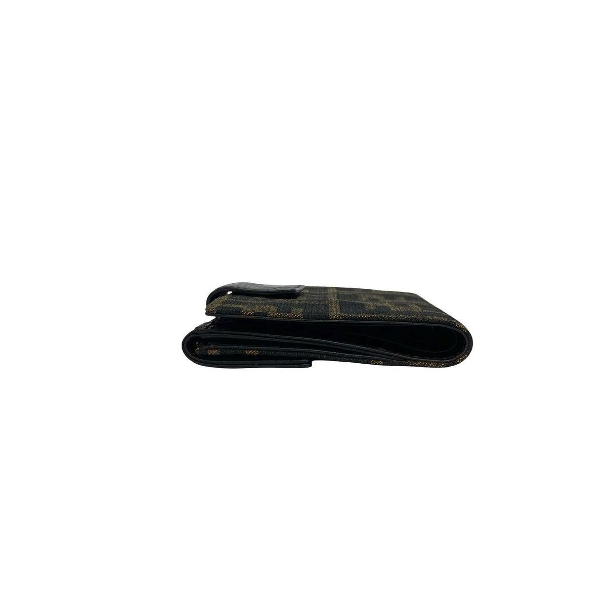 Fendi Zucca Canvas Leather Wallet