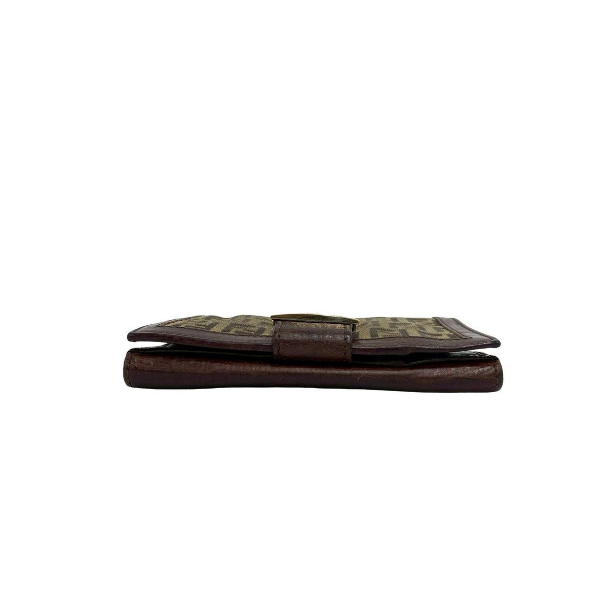 Fendi Zucchino Canvas Leather Wallet