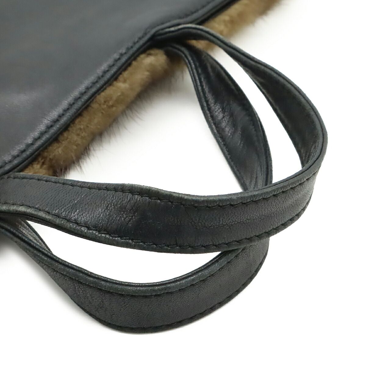 Loewe Fur Leather Handbag